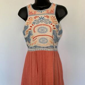 Love Posh Sleeveless Embroidered Midi Dress